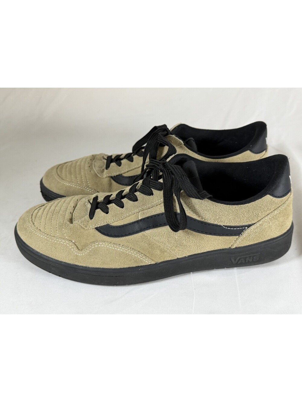 Vans Skate Mid Tan Suede Black Stripe Sneakers 10.5 - Picture 3 of 9
